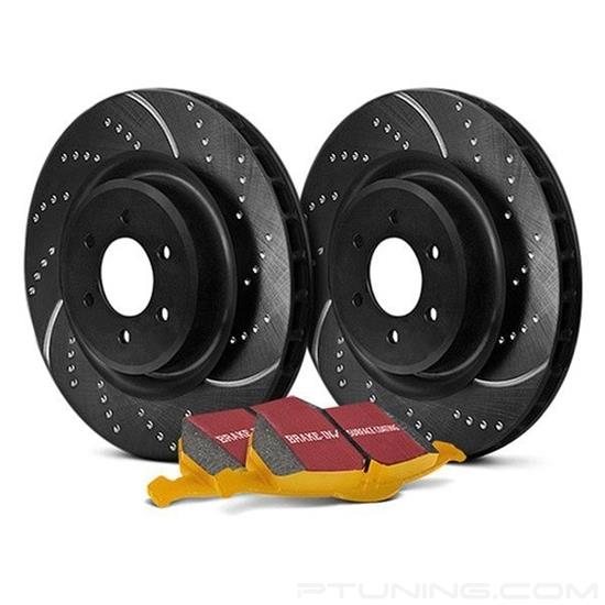 EBC Brakes S5KR1320 - Stage 5 Super Street Dimpled and Slotted Rear Brake  Kit