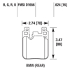 Picture of Motorsports Performance DTC-70 Compound Rear Brake Pads